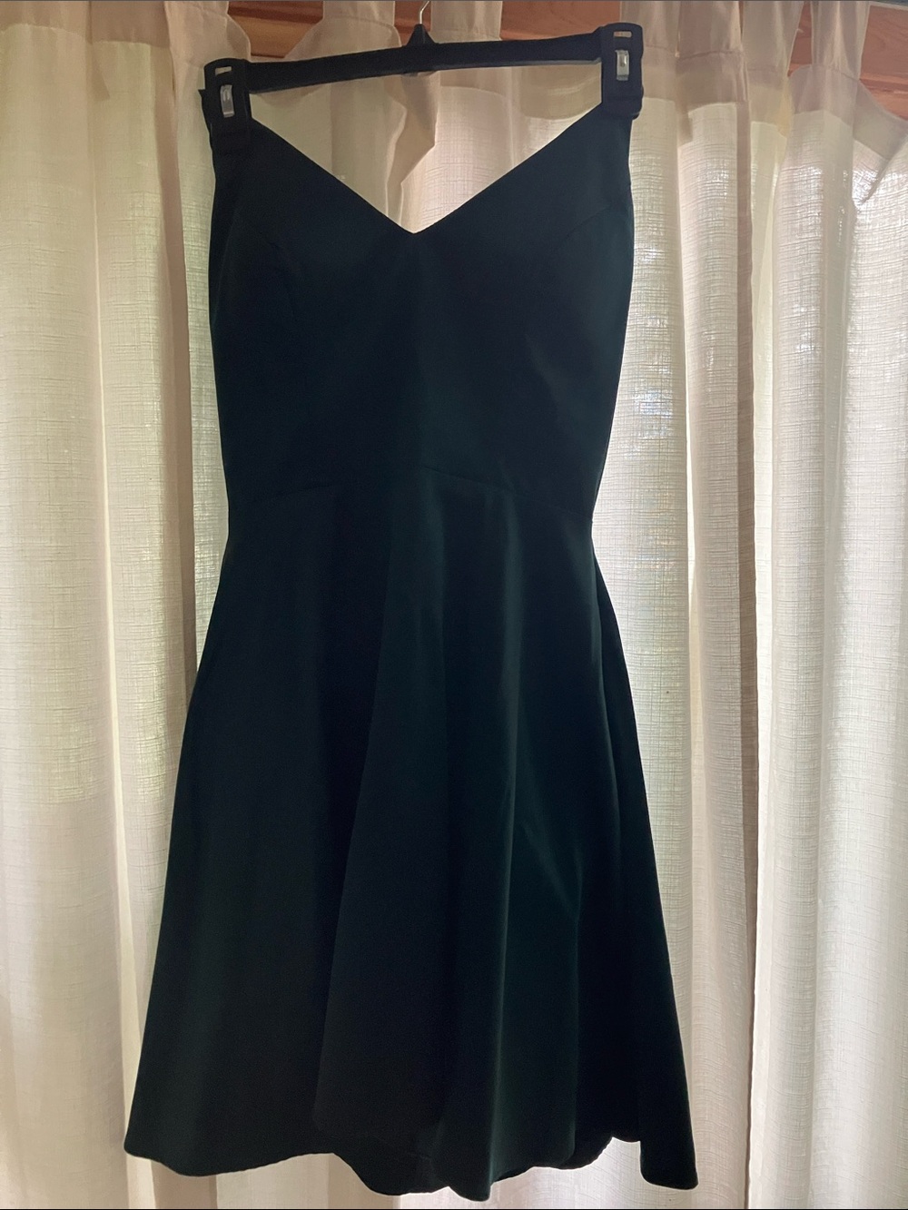 Women’s Black V-Neck Fit & Flare Dress
